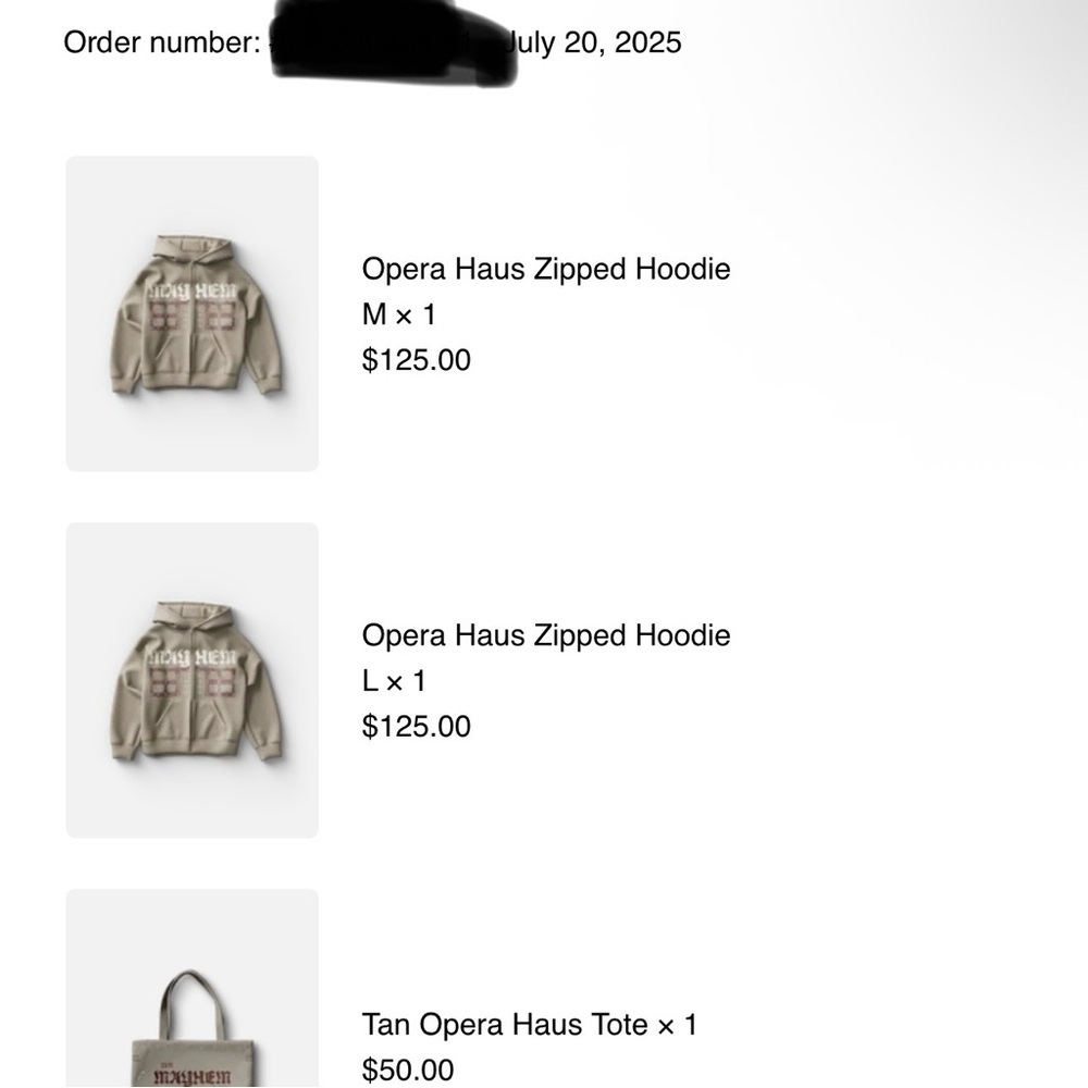 Lady Gaga Opera Haus Zipped Hoodie Mayhem Ball Medium NEW / NEVER USED - Picture 3 of 5